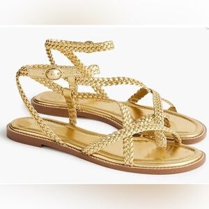 J.Crew Charlotte PU Gladeadtor Braided Sandal size 8